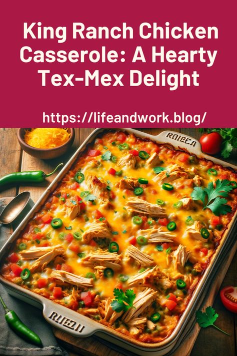 King Ranch Chicken Casserole: A Hearty Tex-Mex Delight King Ranch Chicken Casserole Joanna, Best King Ranch Chicken Casserole, King Ranch Chicken Casserole Southern Living, Taste Of Home King Ranch Chicken Casserole, King Ranch Chicken Casserole Taste Of Home, King Ranch Chicken Casserole, King Ranch Chicken, Chicken Casserole Recipe, Ranch Chicken Casserole