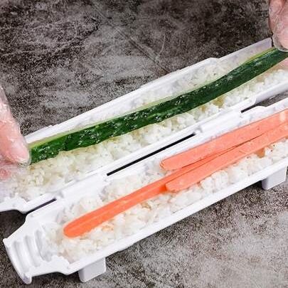 Discover great products at the best prices at Dealmoon. SHEIN 1pc DIY Sushi Mold. Price:$5.20 at SHEIN Sushi Kit, Training Chopsticks, Sushi Making, Diy Sushi, Sushi At Home, Sushi Maker, Homemade Sushi, Picnic Essentials, How To Make Sushi