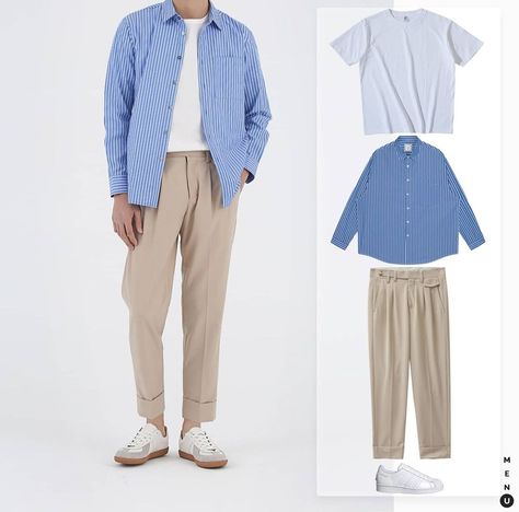 Blue Cardigan Outfit, Muted Summer, Outfit Cowo, Outfit Cowok, Men Styling, Guys Fashion Casual, Eyfs Classroom, Japan 2023, Stylish Men Casual