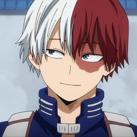 An Anime, Anime Character, Hero Academia, Red, Hair, Anime, Blue, White