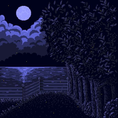 Night Pixel Art, Night Lofi, Give Me Space, Fantasy Settings, Lofi Aesthetic, Watch Wallpapers, Pixel Drawing, Spotify Covers, Black Phone Wallpaper