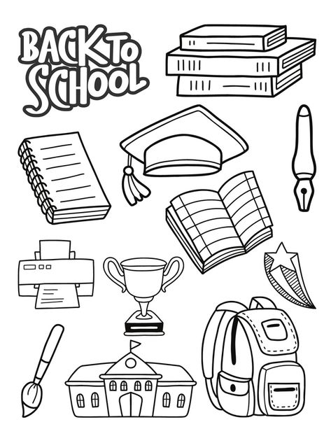 The new school year is just around the corner, and that means it’s time to start getting excited for class! One way to get your kids in the mood for learning is to give them some school inspired coloring pages. The new school year is just around the corner, and that means it’s time to start getting excited! One way to get your kids in the mood for learning is to give them some back to school coloring pages. Back To School Coloring Pages, Top Craft, Popular Coloring Pages, Free Kids Coloring Pages, New Craft Ideas, Coloring Page Free Printable, School Coloring Pages, Blank Templates, Outdoor Crafts