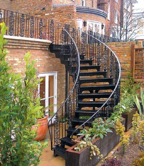 Here is design of exterior staircases ranging from traditional cast basement stairs ,luxury feature staircases to enhance the most elegant garden, from Demax designs.: Spiral Staircase Outdoor, Outside Stairs, Staircase Outdoor, External Staircase, Iron Staircase, Exterior Stairs, Metal Stairs, Basement Stairs, Outdoor Stairs