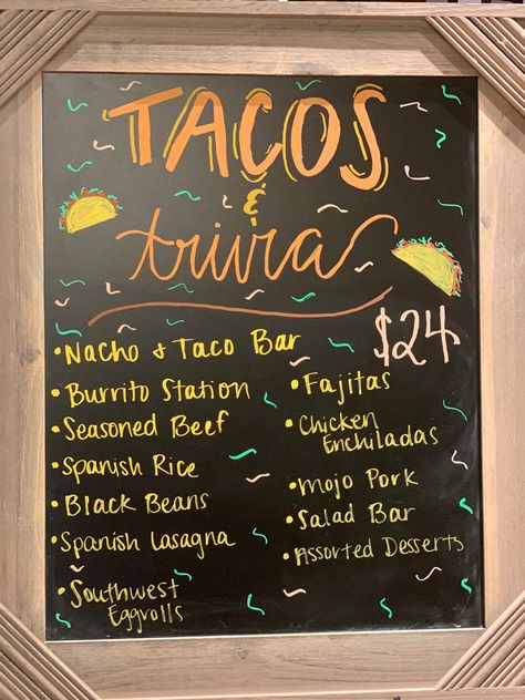 Specials Board, Tacos Menu, Taco Bar, Special Recipes, Nachos, Chalkboard Quotes, Art Quotes, Chalkboard Quote Art, Chalkboard