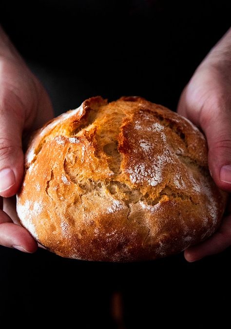 Small Batch Crusty French Bread - This easy recipe makes a delicious small loaf of homemade bread - with no kneading! Perfect size for 1-2 people (great for two!). Crunchy on the outside and soft on the inside. Includes step by step instructions, photos, and video to help beginners and experienced bakers create a classic artisan loaf. Perfect for breakfast, lunch, or dinner! Crusty Bread For Two, Small Batch Crusty Bread For Two, Small Batch Rustic Bread, Small Dutch Oven Bread, Banana Bread Small Batch, Small Loaf No Knead Bread, Small Batch No Knead Bread, Small Batch Dutch Oven Bread, Small Batch French Bread