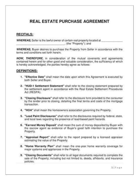 Comprehensive Real Estate Purchase Agreement - 4 Pages, Instant Download Real Estate Investing Rental Property, Real Estate Contract, House Buying, Buy Real Estate, Purchase Agreement, Delivery Pictures, Credit Card App, Purchase Contract, Contract Agreement