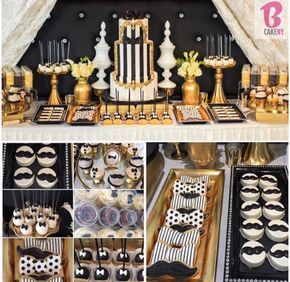 Little man little gentleman Black Gold Baby Shower, Mustache Baby Shower, Mustache Party, White Baby Showers, Gold Baby Shower, Prince Baby Shower, Trendy Baby Shower Ideas, Boy Baby Shower Themes, Boy Decor