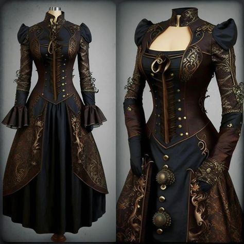 Burlesque Outfit Ideas, Steampunk Sleeve, Steampunk Setting, Steampunk Womens Fashion, Wizard Fashion, Dress Armor, Moda Steampunk, Burlesque Outfit, Steampunk Woman