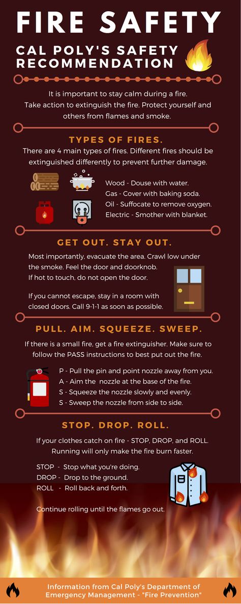 These easy safety tips could save your life in the event of a fire! Fire Preparedness Poster, Fire Hazard Poster, Fire Safety Booklet, Fire Safety Poster, Material Handling Safety Posters, Fire Safety Theme, Fire Safety Tips, Types Of Fire, Brochure Design Layout