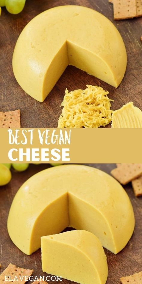 Make Vegan Cheese, Easy Vegan Cheese Recipe, Vegan Cheese Recipe, Cashew Cheese Recipe, Non Dairy Cheese, Vegan Cashew Cheese, Best Vegan Cheese, Cheese At Home, Vegan Cheddar Cheese