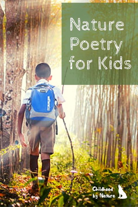 One way that we love to soak in nature with our kids is through nature poetry. Don't be intimidated if you don't consider yourself a poet. Anyone with feelings and sensations and memories can be a poet. Nature is one of the best sources of inspiration as it is alive and surrounds our senses with stimuli. Nature Poems For Kids, Poems For Boys, Nature Poetry, English Rhymes, Nature Poem, Poetry Journal, Our Senses, Poetry For Kids, Nature Projects