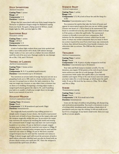 Dnd Homebrew Spells, Necromancy Spells, Homebrew Spells, Dnd Spells, Dragons 5e, Dm Screen, Dnd Homebrew, Dungeons And Dragons 5e, Harry Potter Spells