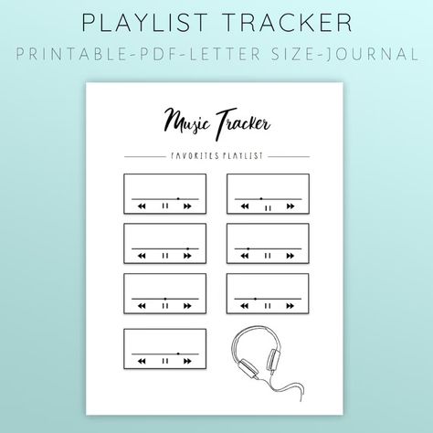 Music TrackerPlaylist Tracker PrintableGoodnote | Etsy Flower Mood Tracker, Music Tracker, Water Intake Tracker, Bullet Journal Pages, Journal 2024, Bullet Journal Page, Family Binder, Habit Trackers, Reading Tracker