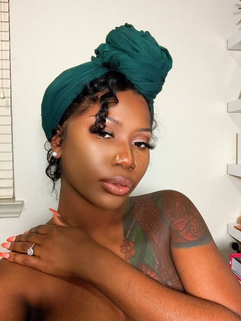 Turban And Locs, Black Women Headwraps, Turban Style Black Women With Locs, Black Women Turban, Black Woman Head Wrap, Vacation Hairstyles, Head Wrap Styles, Head Scarf Styles, Shiny Hair