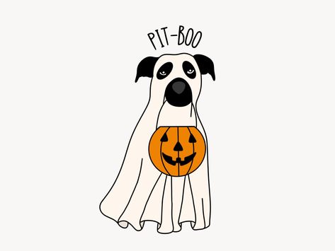 Pitbull Halloween, Cute Painted Pumpkin Ideas, Dog Ghost, Ghost Drawing, Halloween Shirt Design, Retro Ghost, Ghost Tattoo, Ghost Png, Ghost Dog