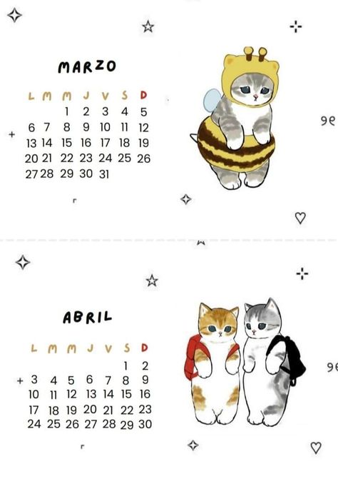 Calendario Cute, Book Cover Art Diy, Illustration Calendar, Mini Desk Calendar, Cat Calendar, Happy 5th Birthday, Cute Calendar, Christmas Apps, Mini Desk