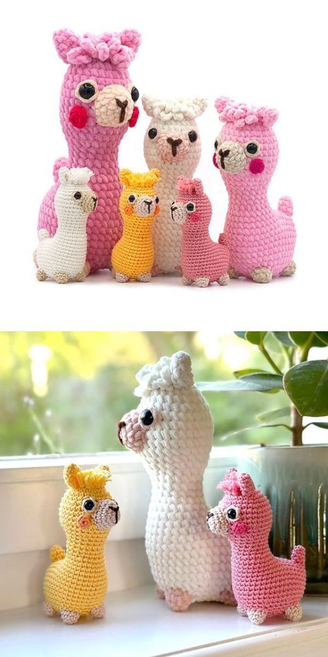 If you're looking for an easy amigurumi crochet project that doesn't require special equipment, this one's for you. Amigurumi Alpaca can be crocheted with any yarn and any hook. Experiment with the size and make one as a keychain and another for your bedroom! You can follow the free pattern and watch the video tutorial, so don't wait any longer. #freecrochetpattern #crochetalpaca #amigurumi #amigurumitoy #amigurumialpaca #alpacaamigurumi #crochettoy #crochetforkids #interiortoy Crochet Office Decor Free Pattern, Crochet Alpaca Pattern Free, Alpaca Crochet Pattern Free, Tiny Amigurumi Free Pattern, Crochet Plushies Pattern Free, Crochet Stuffys, Crochet Squishmallow, Crochet Plushies Pattern, Crochet Pattern Free Easy