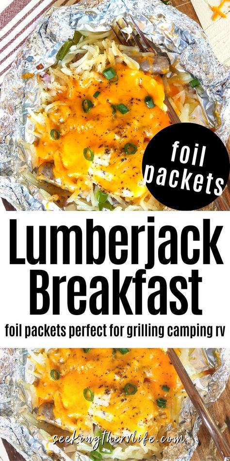 Tin Foil Breakfast Camping, Tinfoil Breakfast Camping, Camping Foil Packets Breakfast, Foil Packets For The Grill Breakfast, Foil Breakfast Camping, Camping Breakfast No Cook, Foil Packet Breakfast, Breakfast Foil Packs, Campfire Foil Packet Meals