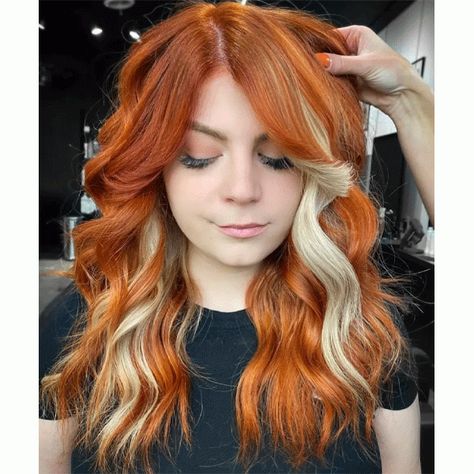 FALL'S HOTTEST RED HAIR COLOR TRENDS - Behindthechair.com Red Hair 2024 Trends, Red And Blonde, Color Block Hair, Red Hair Trends, Red Blonde Hair, Natural Red Hair, Dramatic Hair, Ginger Hair Color, Fun Hair