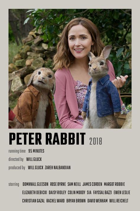 Peter Rabbit Movie, Bryan Brown, Rachel Ward, Sam Neill, Domhnall Gleeson, Elizabeth Debicki, All Korean Drama, Peter Rabbit, Film Serie