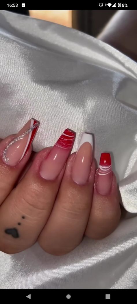 Red Elegant Nails Classy, Basic Valentines Day Nails, Braid Accessories, Nail Salon Design, Classy Acrylic Nails, Pretty Gel Nails, Elegant Nails, Salon Design, Nail Decorations