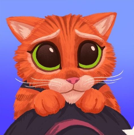 Cartoon Painting, Fnaf Characters, Art Station, Orange Cat, Shrek, Cute Animal Drawings, Cute Icons, Funny Cute, Animal Drawings