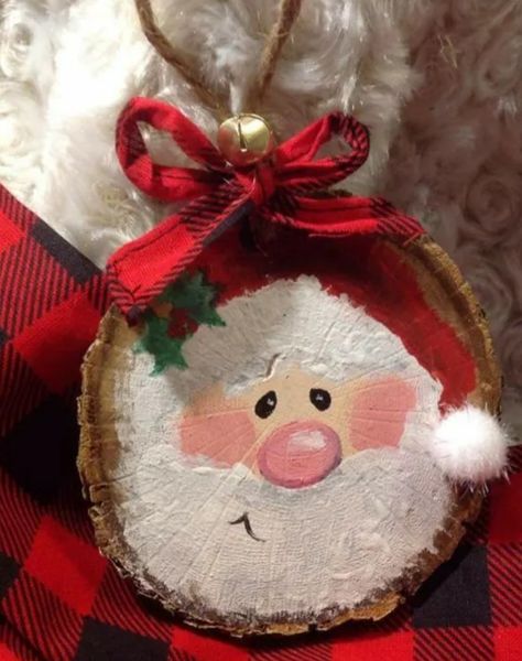 Paint Santa, Diy Santa Claus, Christmas Craft Show, Christmas Crafts To Sell, Wooden Christmas Crafts, Diy Santa, Diy Christmas Ornaments Easy, Handmade Christmas Crafts, Simple Craft