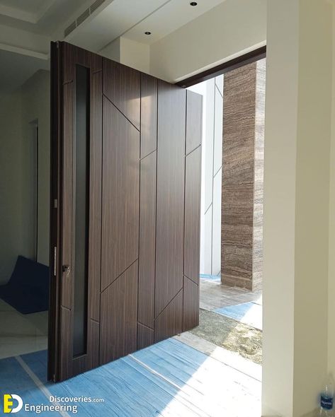 Exterior Front Door Ideas Entrance, Entry Door Design Modern, Modern Wooden Front Door, Modern Main Door Design, Main Door Design Modern Front Entry, Main Door Wooden, Modern Main Door, Veneer Door Design, House Entrance Doors