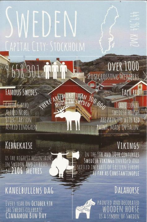 Janne's Postcards.: *Postallove 'Greetings from ...' Norwegian Folklore, Travel Infographic, From Series, Sweden Travel, Scandinavia Travel, Travel And Tourism, Countries Of The World, Dream Destinations, Places Around The World