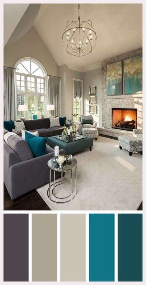 Good Living Room Colors, Modern Color Schemes, Living Room Color Schemes, Room Color Schemes, Living Room On A Budget, Room Color, Beautiful Living Rooms, Living Room Colors, Living Room Grey