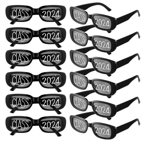 PRICES MAY VARY. Ample Quantity for Widespread Joy: be ready for instant fun with our pack of 12 graduation eyeglasses; Suitable for sharing with family, they make for an excellent addition to the 2024 graduation decorations, enriching the celebration with joy and laughter Quality Material for Enduring Performance: these 2024 graduation eyeglasses are constituting from quality PC materials; The lightweight and colorless design makes them suitable for long time wear without distortion or breakage Senior Sunglasses, Prom Glasses, Graduation Sunglasses, Graduation Glasses, Graduation Photo Booth Props, Graduation Photo Booth, Grad Outfits, School Prom, Dream Prom