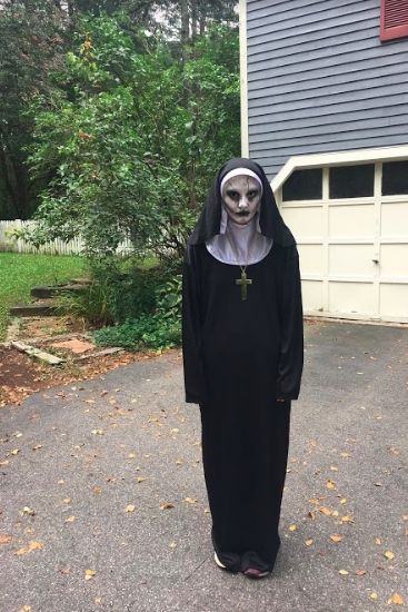 Evil Nun Costume, The Nun Costume, The Nun Makeup, Scary Nun Halloween Costumes, Bad Habit Nun Makeup, The Nun, Possessed Nun Makeup, Scary Nun Makeup, Nun Halloween Costume