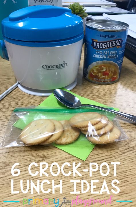 6 Crock-pot lunch ideas using a mini crock-pot  warmer  #teacherlunchideas #teacherlunch 3minicrockpot #crockpotlunch Recipes For Work Lunch, Lunch Crockpot Recipes, Crock Pot Lunch, Mini Crockpot, Recipes For Work, Primary Playground, Mini Crockpot Recipes, Crockpot Lunch, Teacher Lunches