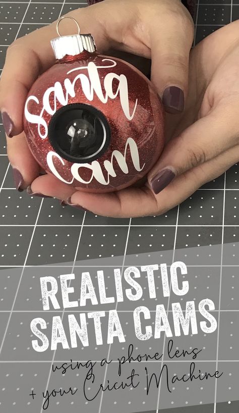 Have you seen all of the adorable Santa Cams floating around on the internet? Me too! I couldn't wait to make them as Christmas gifts for my friends and family... and now you can too!   I will walk you through step by step on how to create a realistic looking Santa Cam.  #santacam #santacamwithlens #realisticsantacam #santacameraornament #santacamornament Santa Camera Ornament, Santa Cam Ornament, Disney Christmas Decorations, Best Friend Christmas Gifts, Santa Cam, Diy Christmas Gifts For Family, Diy Santa, Christmas Gifts To Make, Moms Birthday