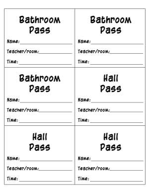 Free Printable Bathroom Passes & Hall Pass Printables Printable Hall Passes Free, Hall Passes Middle School, Bathroom Passes For Classroom Printable Free, Bathroom Passes For Classroom Printable, Bathroom Passes For Classroom, Hall Pass Template, Origami Eye, Restroom Pass, Star Template Printable