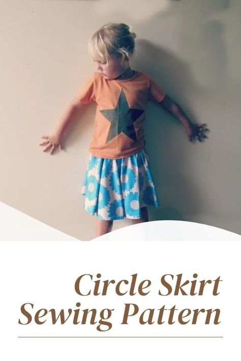 Circle Skirt sewing pattern (6-12mths to 6yrs). A fun and easy sewing project to create an adorable piece for your little girl's wardrobe. This is just the best skirt ever. An honest-to-goodness circle skirt for your pattern stash! The twirl capabilities are awesome! They're super easy to make too! You can also customize the length of the skirt to suit your child's style and preferences. SewModernKids Circle Skirt Sewing Pattern, Girls Circle Skirt, Bell Skirt, Skirt Sewing Pattern, Girls Dress Sewing Patterns, How To Make Skirt, Skirt Sewing, Kids Sewing, Twirl Skirt