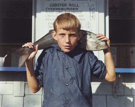 Joel Meyerowitz. Boy with a Bluefish. 1980 | MoMA Joel Meyerowitz, Yves Klein, Famous Photographers, Big Fish, Film Stills, Conceptual Art, Art Movement, Motion Picture, Color Photography