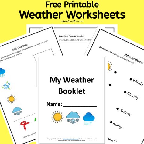 Weather Report For Kids, Weather Worksheets For Kids, Weather Printables, Weather Activities For Kids, Weather Worksheets, Preschool Weather, Fall Worksheets, Weather Activities, Free Printable Worksheets