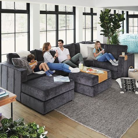 2,117 Likes, 68 Comments - Lovesac (@lovesac) on Instagram: “Welcome our newest Sactionals fabric to the #LovesacFamily: Charcoal Grey Corded Velvet 😍 available…” Blue Lovesac Sactional, Lovesac Sactional Ideas, Lovesac Living Room, Lovesac Sactional Living Rooms, Love Sac Sectional, Lovesac Couch, Charcoal Living Rooms, Lovesac Sactional, Love Sac