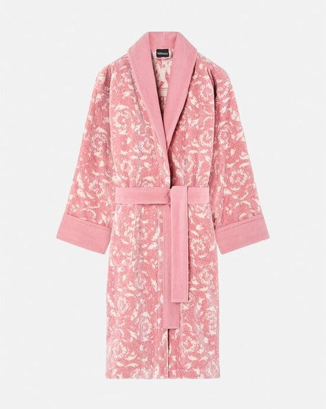 Versace Bathrobe, Morrocan Fashion, Versace 90s, Linen Bathrobe, Luxury Robes, Fashion Shoes Heels, Versace Collection, Fame Dr, Matches Fashion