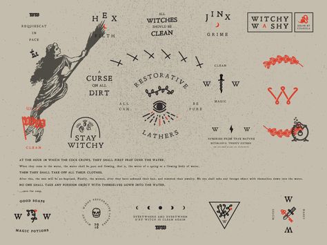 Witchy Logo, Brand Style Board, Unique Packaging Design, Branding Identity Design, Identity Design Inspiration, Witch Design, Unique Packaging, Web Graphic Design, Branding Identity