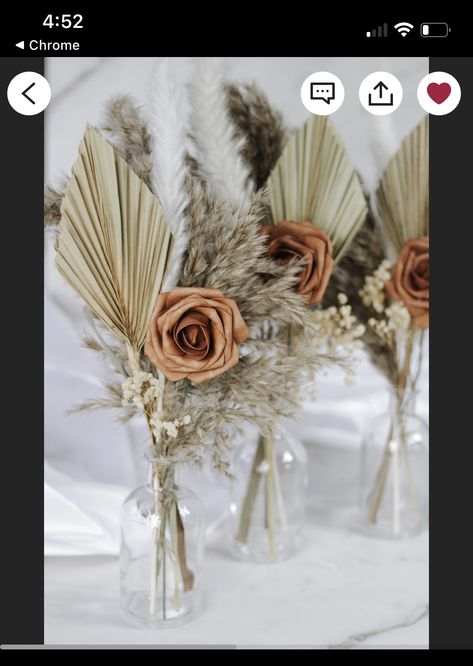 Simple Modern Centerpieces, Wedding Boho Cake, Pampas Centerpiece, Boho Centerpiece, Boho Cake, Boho Wedding Cake, Modern Centerpieces, Dried Pampas, Boho Bridal Shower