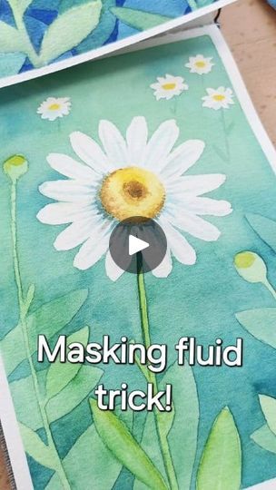 😻Watercolor trick! Masking fluid tips! #watercolor #relaxingart #watercolortutorial #art #flowers #watercolorflowers #flowerlovers #watercolorart | Elizabeth Bostic | Elizabeth Bostic · Original audio Masking Fluid Watercolor, Andrea Art, Relaxing Art, Art Flowers, Watercolour Tutorials, Watercolor Techniques, Watercolor Flowers, Watercolor Art, Art Projects