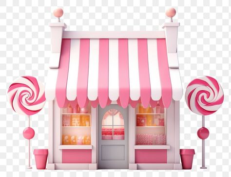 Candy Furniture, Cartoon Candy, Candy Food, Candy Store, Candy Shop, 3d Illustration, Lollipop, Hello Kitty, Kitty