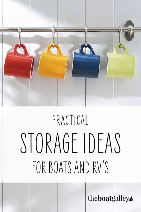 With a little thought about what you'll use, how often, and when you can make the best choices for your limited storage space on the boat. Here's how we did this in our galley. Houseboat Storage, Boat Storage Ideas Space Saving, Boat Living, Boat Galley, Boat Storage, Boat Projects, Boat Life, Army Corps Of Engineers, Small Boats