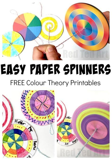 Easy Paper Spinners Tutorial - ever wondered how to make these fun paper toys? They are a super easy kids crafts! And a great way to explore COLOUR Wheel THEORY. So makes a great STEAM project too. You can either experiment to your hearts content or use o Diy Toys Easy, Paper Spinners, Origami Toys, Spinners Diy, Kids Origami, Spinner Toy, Diy Kids Toys, Easy Origami, Paper Toy