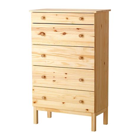 Want Ikea Solid Wood, Ikea Paint, Ikea Tarva Dresser, Ikea Tarva, Black Knobs, Ikea Shopping, Ikea Dresser, Drawers Bedroom, 5 Drawer Chest