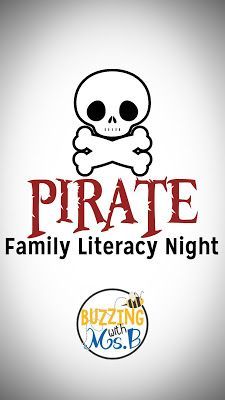 Could be a fun end of year event - pirate family literacy night! Reading and writing activities in a pirate theme. Bingo For Books Family Night, Literacy Night Activities, Teach Like A Pirate, Literacy Week, Pirate Ideas, Pirate Classroom, Family Literacy Night, Family Library, Curriculum Night