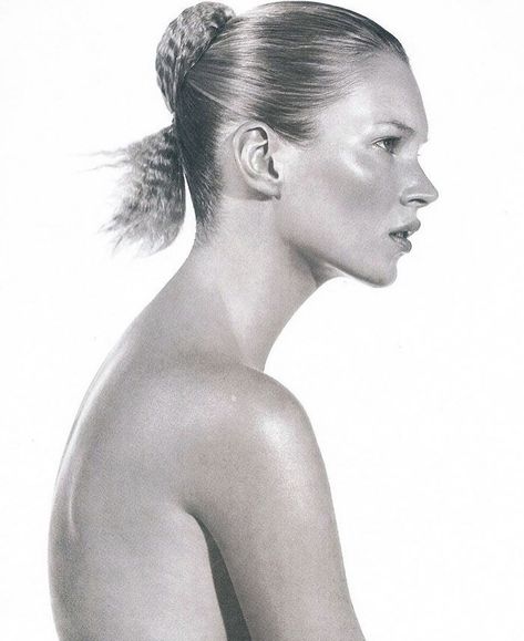 Steven Klein, Side Profile, White Photo, Kate Moss, A Black, A Woman, Black And White, Hair, On Instagram