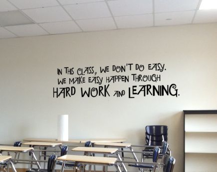 Classroom Wall Quotes, Green Room Decor, Back To School Classroom, Math Classroom Decorations, School Decoration, Classroom Quotes, School Murals, High School Classroom, Interior Decorator